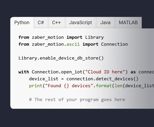Zaber Motion Library API
