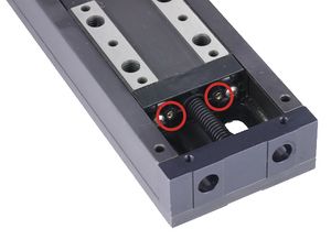 LRM linear guide lubrication ports