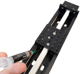 Re-lubricating X-BLQ linear guide